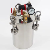 with Safety Regulating Valve Max Pressure 8Bar Stainless Steel Side Discharge Dispenser Pressure Tank 5L Fluid Dispensing Bucket