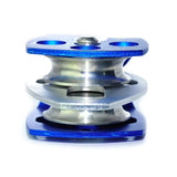 Outdoor Aluminum Double Pulley for Climbing – Parallel Twin Pulley System for Rock Climbing & Rescue Use. Best Tool