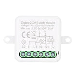 Zigbee Mini Smart Switch Relay Module Support 2 Way Control Switch for Smart Home Automation, Works with Alexa Google Home
