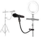 Iron Desk Mic Stand Universal Hose Shelves with Heavy Duty Desk Clamp Microphone Stand Mic Clip Holder Mic Arm Desk Mount