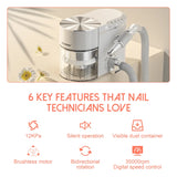 New Design 2-in-1 240W Electric Buit-in Dust Extractor Nail Drilling Tool for Manicure Pedicure Salon
