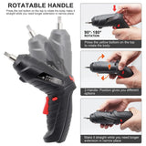 3.5N/m Max Torque Electric Rotatable 3.6V Working Voltage 1800mAh Capacity 47PCS Rechargeable Electric Screwdriver and Bits Set