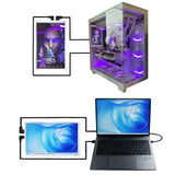 8"1280x800 Secondary White LCD Monitor For PC Case Fan CPU GPU Secondary Monitor