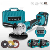 Brushless Electric Cordless Angle Grinder with Digital Display 5 Gear Wireless Angle Grinder with Power Battery