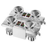 4 Heads Commercial Oil Press Machine Stainless Steel Multi-Function Oil Extractor 4 Independent Pressing Units of Home Appliance