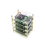 Raspberry Pi Stackable Case - Multi-Layer Cluster Housing for 3B/3B+/4B (Stackable Design)