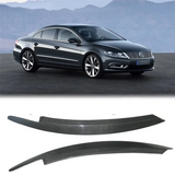 Carbon Fiber Car Eyelids Eyebrows Lids Headlight Trim Covers For  CC 2013-2018