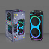 Portable 8 Inch Dual For Bluetooth Speaker RGB Lights 40W Output Power For Home Theatre Mobile Phone For Parties Square Dances