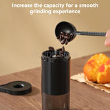 Manual Medicine Grinder Portable Crusher Mini Grinder with Adjustable Fineness and Transparent Container for Beans and Pills