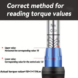 32-Piece 1/4" Torque Wrench Set for Mountain Bikes Adjustable Preset Torque Ratchet Kit Precision Bicycle Repair Tool