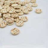 500pcs 15mm Wooden Buttons Round Natural Wood Buttons with 2 Holes for Crafts and Sewing Project