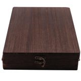 E-Easy To Use-Writers Messenger Wood Box, Wooden Box With Hinged Lid Shoulder Bag, With Lid Latch Outdoor Sketching Storage Box