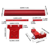 For Track Saw Track Repeatable Cuts Parallel Rail Guide System Aluminium Alloy Circular Saw Track Set Fixed Guide Rail Bracket