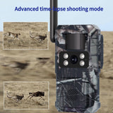 4G LTE Solar Powered Trail Camera Photo Traps with Cloud Storage 7800mAh Battery Ucon App Control for Wildlife Hunting