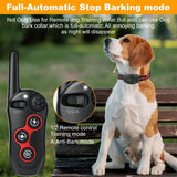 2 in 1 Bark Collar with Remote Range 1300ft, Dog Training Collar, Beep, Vibration,Shock,Waterproof Electric Dog Shock Collar