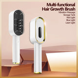 LED Infrared Red Light Therapy Comb Scalp Massager Liquid-Guiding Hair Growth Anti Hair Loss Laser Care Brush Head Relaxing