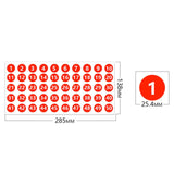 Number Inventory Stickers Round for Clothes Shoes Sports Events Scrapbooking