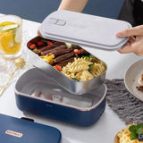 900ml Portable Electric Lunch Box Water Free Heating Bento Box Rice Cooker Thermostatic Heating Food Warmer For Office