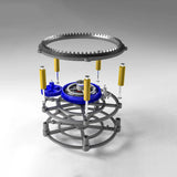 3D Printed Three-Axis Tourbillon Model – PET Material, Mechanical Escapement Movement, 120x120mm