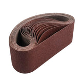 3 x 18 Inch Sanding Belts (76x457mm), 18 Per Pack Aluminum Oxide Sanding Belts (3 Each of 60 80 120 180 240 400 Grits)