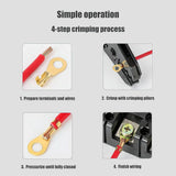 525pcs 2.8/4.8/6.3mm Male and Female Wire Spade Connectors, Quick Splice Wire Crimp Terminal Kit ,with Insulating Sleeves