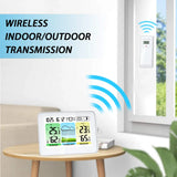 Smart Color Display Weather Forecast USB Thermometers Humidity Trend Monitor Time Calendar Alarm Clock Moon Phase Sensor -40°C