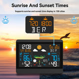 Wireless Weather Station: Indoor Outdoor Thermometer with Professional 5-Level Forecast and Moon Phase Clock - Comprehensive