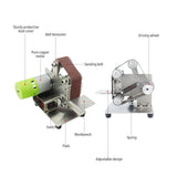 Mini Belt Sander Electric Sanding Polishing Grinding Machine 7 Variable Speed with 10 Sanding Belts (Belt Size: 30*330mm,