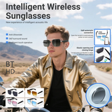 Smart Sunglasses Glasses Music Glasses Outdoor Sports Waterproof Anti-UV Bluetooth Glasses Call for Men Women Pink