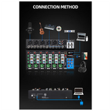 AF7 Mixer Analog Mixer Merged Digital Sound Card 7 Channels Personalized Function Settings Analog Mixing Console