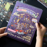 Horror Theme Landscape Sticker PET Haunted Castle Puzzle Stickers Book 8 Scenes 20 Sheets Miniature Scene Stickers DIY Crafts