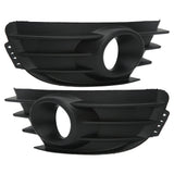 1 Pair Front Bumper Fog Light Grille Black Fog Lamp Cover Trim Replacement for Citroen C4 2004‑2008 Fog Light Frame Cover
