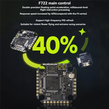F722 Lite For FPV Freestyle Drone Flight Controller Onboard ELRS 2.4G Receiver 5V 2A BEC 20X20mm 26S LIPO