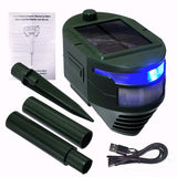 Ultrasonic Animal Repeller Waterproof Model 544 with Motion Sensor And Flashing Light for Garden Safety And Protection