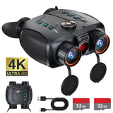 VRNV331 Naked Eye 3D VR Digital Tactical Telescope Camera 4K UHD Infrared Night Vision Binoculars for Hunting with Compass