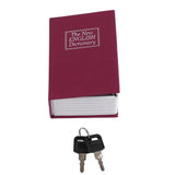 With Lock Keys Mini Safe Box Metal Lock Box Key Lock Security Money Jewelry Box Portable Safe Discreet Hidden Book Safe