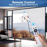 Robot Window Cleaner, 3800PA Automatic Water Spray Window Cleaner, Remote Control Electric Window Wiper Household Glass Wiper