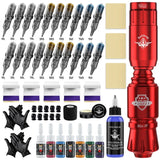 Professional Tattoos Kit Beginners Tattoo Machine Full Kits Practice Tattoos Ink Sets Battery Permanent Makeup Accessories