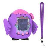 Cute Owl Protective Sleeve Case for Tamagotchi Paradise Electronic Pet Travel Carrying Case with Lanyard Scratch-Resistant