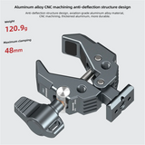 KK-B2-Multifunctional Crab Claw Super Clamp with NATO Base Powerful Fixed Clamp for DSLR Camera Monitors Mic Led Lights-A