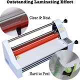 Double-Sided Thermal Laminator for Paper Card Wood Veneer 350mm Laminator Machine, Cold Hot Roller Laminating Machine