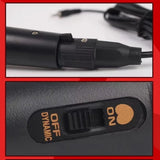 6.5mm Jack 3m Wired Black Microphone With Metal Shock-Resistant Head 3-Pin Connector Anti-Feedback 90Hz–11kHz for Karaoke Aduio