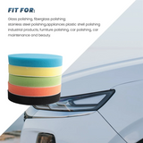 5PCS 6 Inch (150mm) Flat Sponge Light Yellow Light Yellowing Pad Polishing Pad Kit Car Polisher