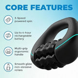 Percussion Roller Massager Massage Gun Deep Tissue Muscle Electric Roller Head Pain Relief Recovery Therapy Rolling