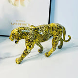 Resin Leopard Sculpture Noric Graffiti Wild Animal Panther Statue Modern Pop Interior Art Figurines Office Home Decors Oraments