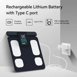 Eight-Electrode 180KG Smart BodyScale with Touch Control and USB Power for Connectivity LCD Display