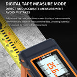 SNDWAY 4-in-1 Green Laser Rangefinder with Tape Measure，Dual-Sided Color Screen, Rechargeable, Multifunctional Measuring Tool