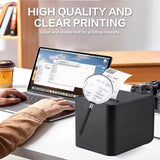 XP-T80 Restaurant Thermal Receipt Printer With Order Notification Automatic Paper Cutting HD Printing Logo Text Graphic QR Codes