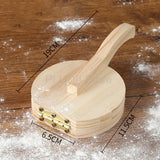 Dumpling Skin Maker Wooden Dumpling Wrapper Presser Pastry Tool Dough Presser with Heavy Duty Thickened and Non Slip Base Design