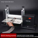 220V Electric small leather draw machine，manual glue dispenser leather press laminating machine ，Leather pressure strip